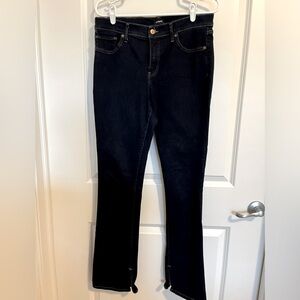 Express dark wash “skyscraper midrise” jeans